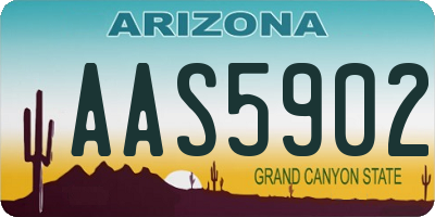 AZ license plate AAS5902