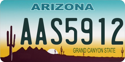 AZ license plate AAS5912