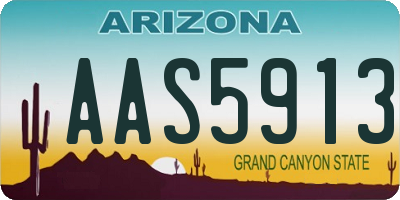 AZ license plate AAS5913