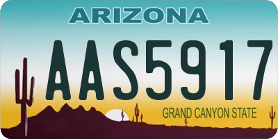 AZ license plate AAS5917