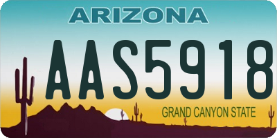 AZ license plate AAS5918