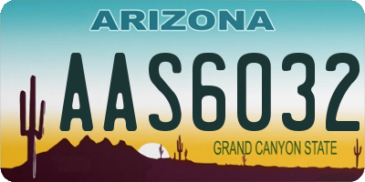 AZ license plate AAS6032