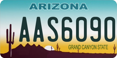 AZ license plate AAS6090