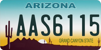 AZ license plate AAS6115