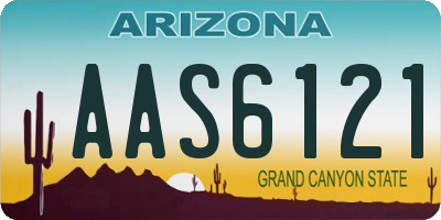 AZ license plate AAS6121