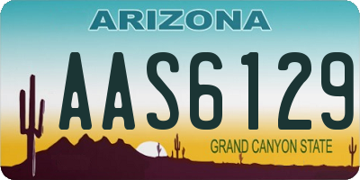 AZ license plate AAS6129