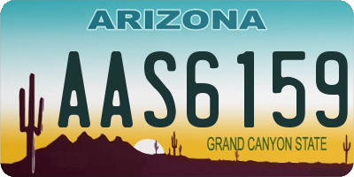 AZ license plate AAS6159