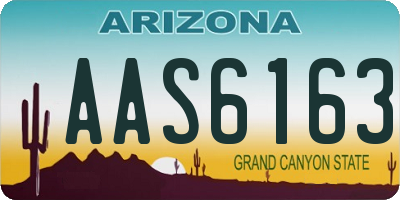 AZ license plate AAS6163