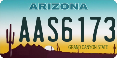 AZ license plate AAS6173