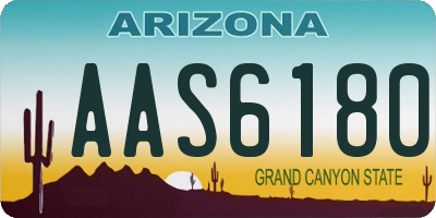 AZ license plate AAS6180