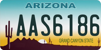 AZ license plate AAS6186