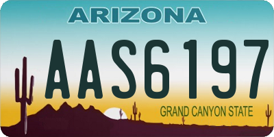 AZ license plate AAS6197