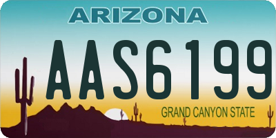 AZ license plate AAS6199