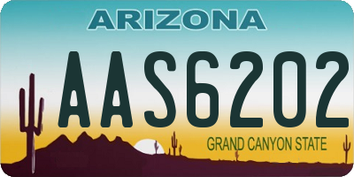 AZ license plate AAS6202