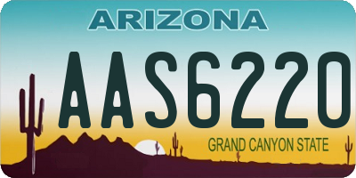AZ license plate AAS6220