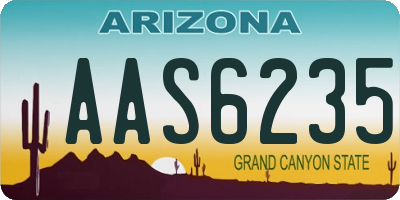 AZ license plate AAS6235