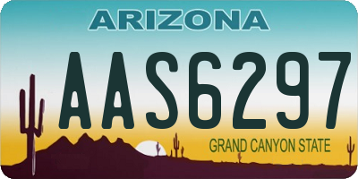 AZ license plate AAS6297