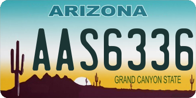 AZ license plate AAS6336