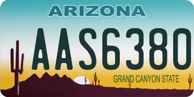 AZ license plate AAS6380