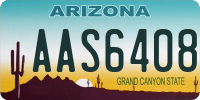 AZ license plate AAS6408