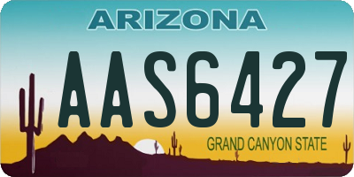 AZ license plate AAS6427