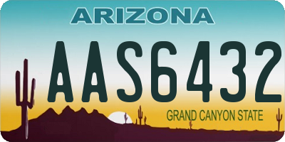 AZ license plate AAS6432