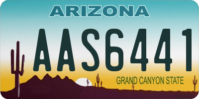 AZ license plate AAS6441