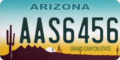 AZ license plate AAS6456