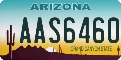 AZ license plate AAS6460