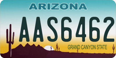 AZ license plate AAS6462