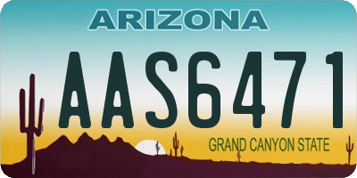 AZ license plate AAS6471