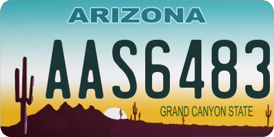AZ license plate AAS6483
