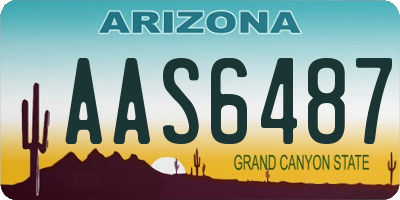 AZ license plate AAS6487