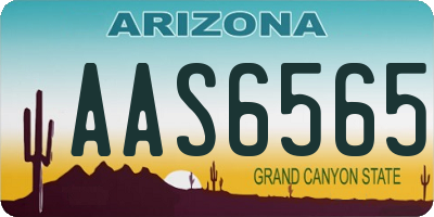 AZ license plate AAS6565