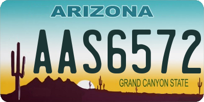 AZ license plate AAS6572