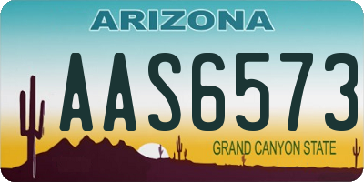 AZ license plate AAS6573
