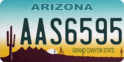 AZ license plate AAS6595