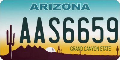 AZ license plate AAS6659
