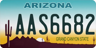 AZ license plate AAS6682