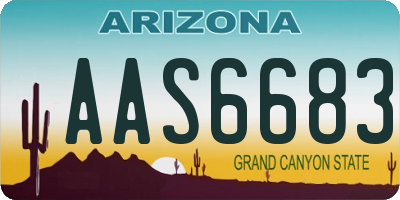 AZ license plate AAS6683
