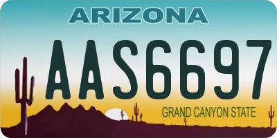 AZ license plate AAS6697