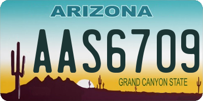AZ license plate AAS6709