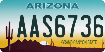 AZ license plate AAS6736