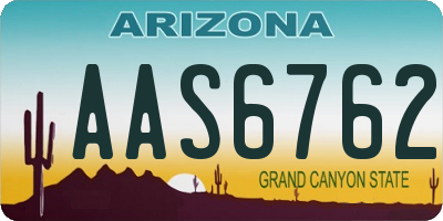 AZ license plate AAS6762