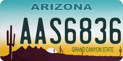 AZ license plate AAS6836