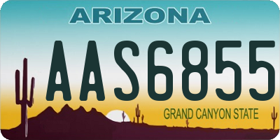 AZ license plate AAS6855