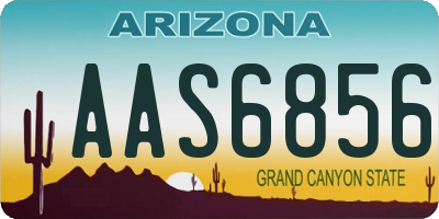 AZ license plate AAS6856