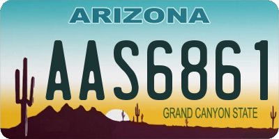 AZ license plate AAS6861