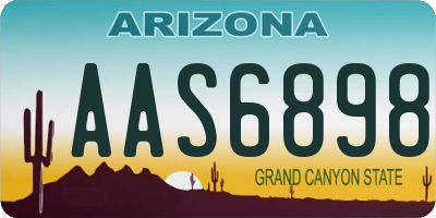 AZ license plate AAS6898