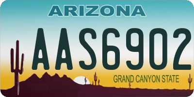 AZ license plate AAS6902